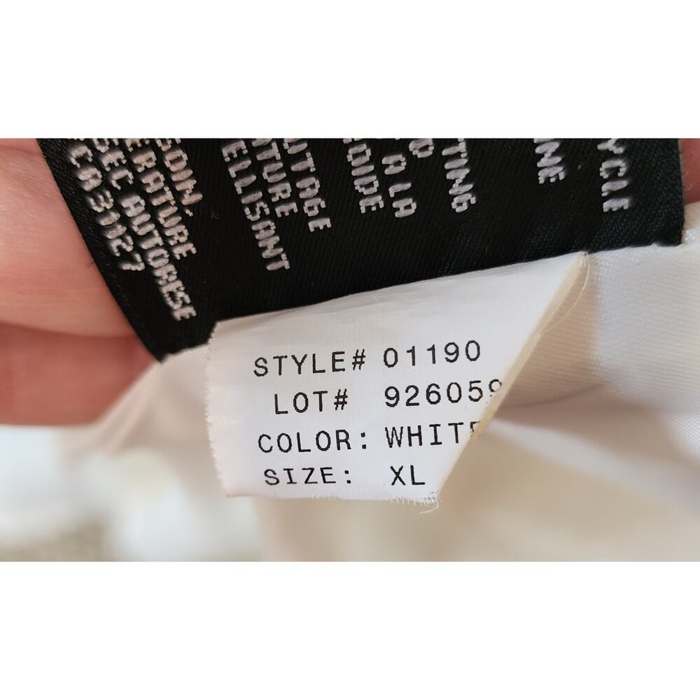 Donna Karen New York(DKNY) Womens XL White Black Lined Trench Coat Belted - Picture 7 of 7